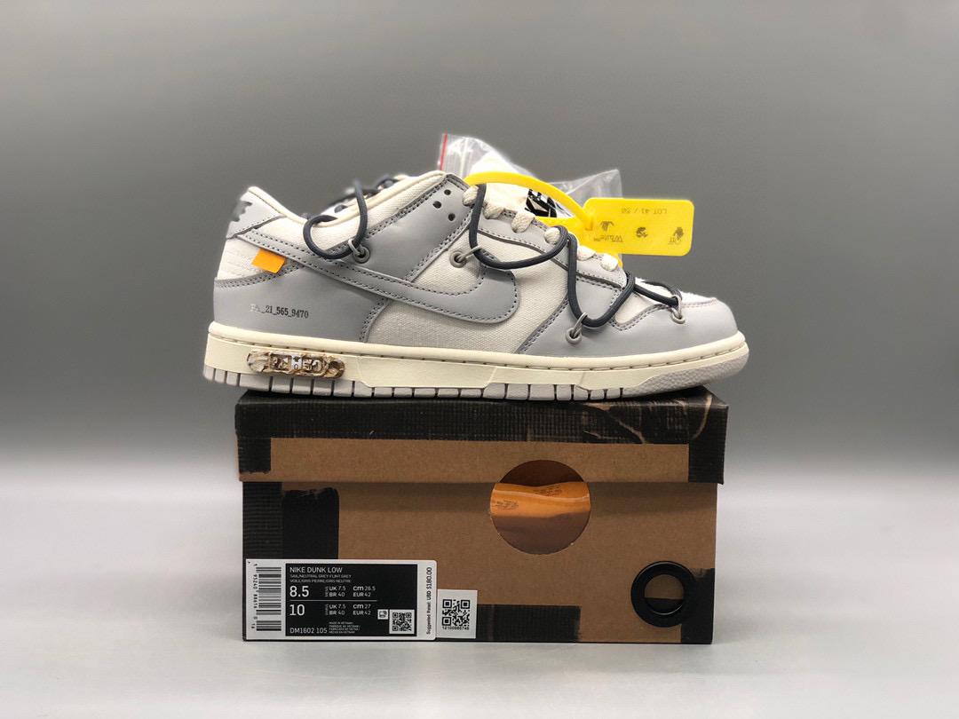 [NIKE] 오프화이트 x 나이키 덩크 로우 더 50 로트 41 The 50 DM1602-105 남녀공용 (PKgod버전)