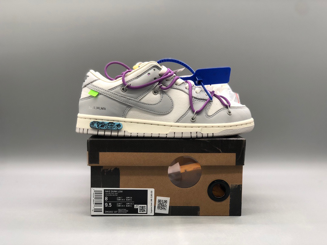 [NIKE] 오프화이트 x 나이키 덩크 로우 더 50 로트 48 The 50 DM1602-107 남녀공용 (PKgod버전)