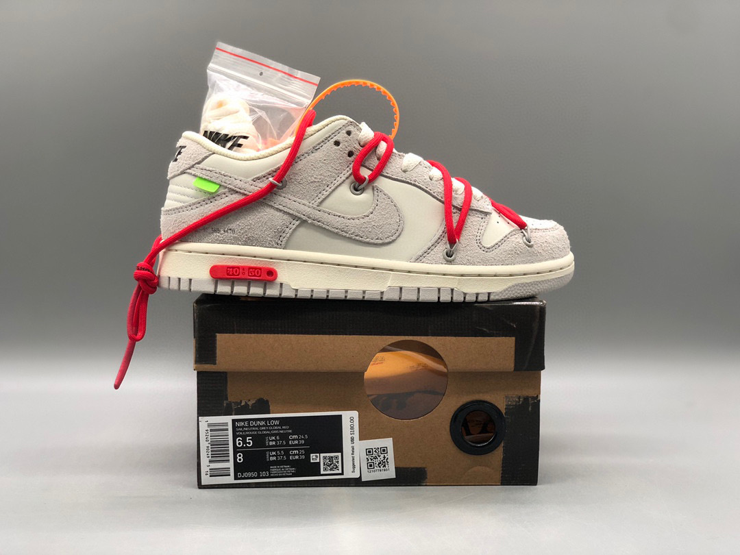 [NIKE] 오프화이트 x 나이키 덩크 로우 더 50 로트 40 The 50 DJ0950-103 남녀공용 (PKgod버전)