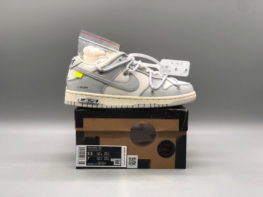 [NIKE] 오프화이트 x 나이키 덩크 로우 더 50 로트 49 The 50 DM1602-123 남녀공용 (PKgod버전)