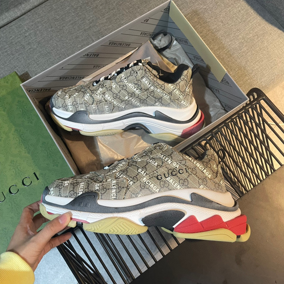 [GUCCI] 구찌 x 발렌시아가 더 해커 트리플S 캔버스 남녀공용