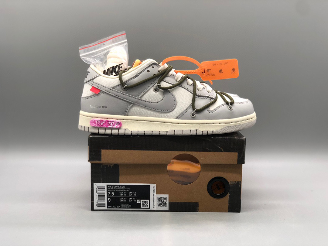 [NIKE] 오프화이트 x 나이키 덩크 로우 더 50 로트 22 The 50 DM1602-124 남녀공용 (PKgod버전)