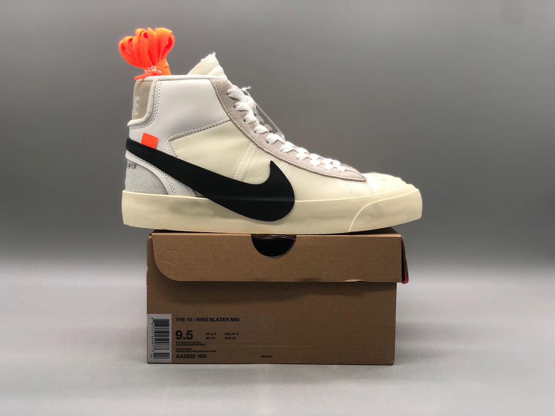 [NIKE] 오프화이트 x 나이키 블레이저 미드 화이트 OG 더 텐 AA3832-100 남녀공용