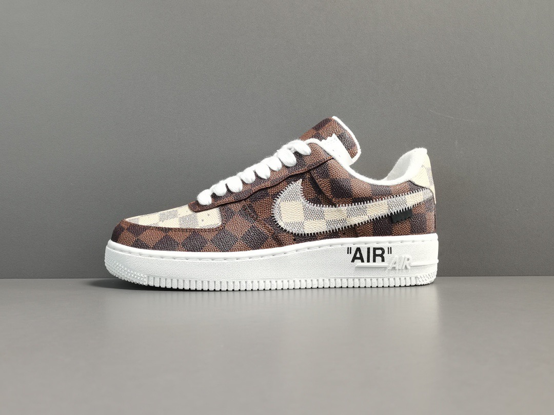 [NIKE] 나이키 에어포스1 로우 루이비통 모노그램 브라운 다미에르 아주르 남녀공용 ( PKgod버전)