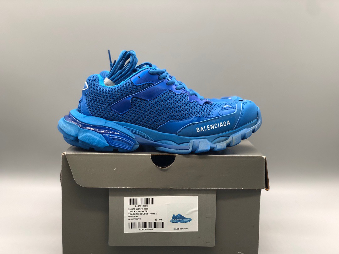 [BALENCIAGA] 발렌시아가 트랙 3 디스트레스드 메시 블루 남녀공용 (OK공장)