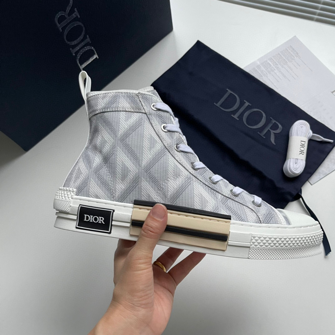 [DIOR] 디올 B23 CD 다이아몬드 캔버스 하이 남녀공용