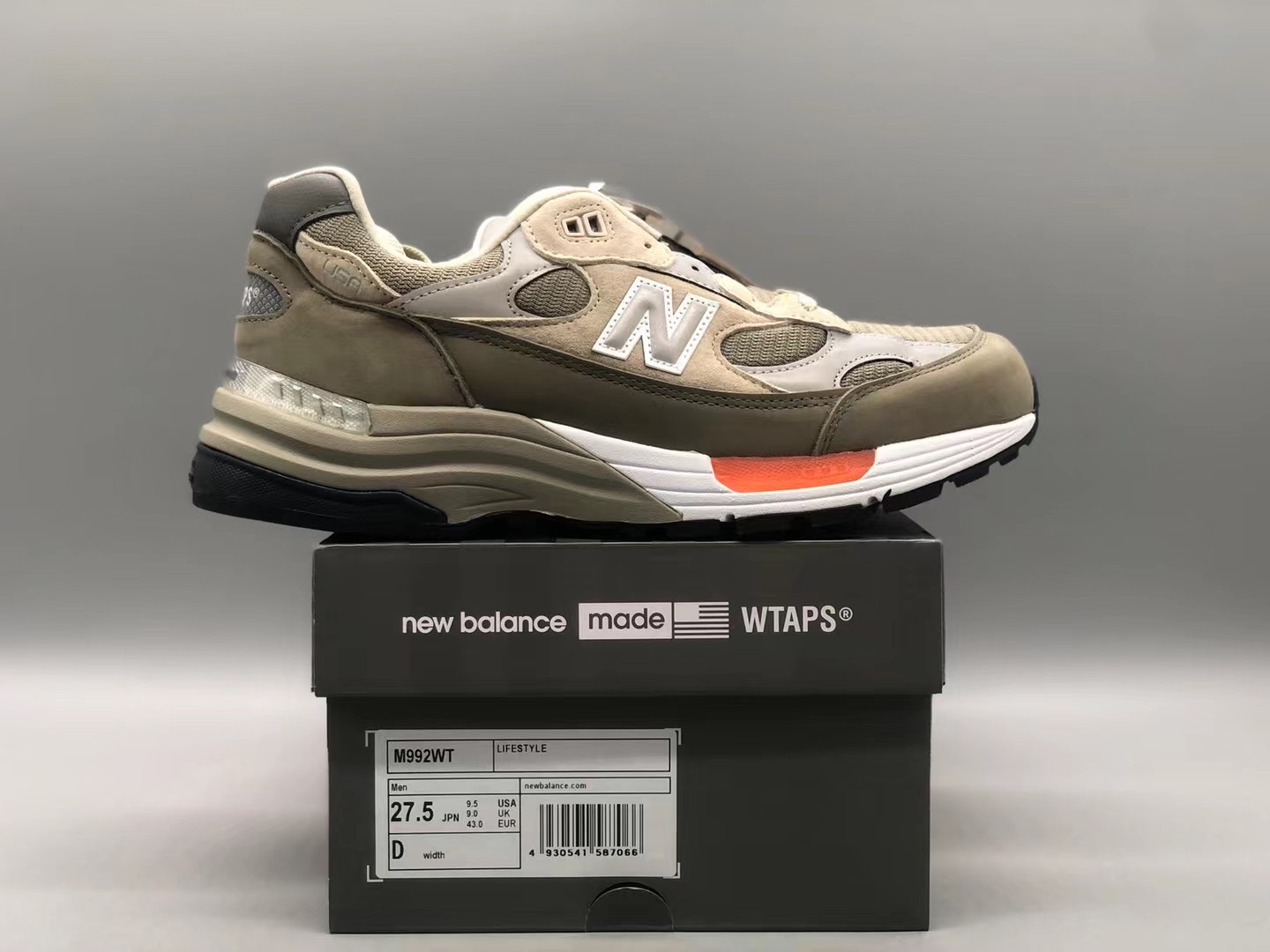 [New Balance] 더블탭스 x 뉴발란스 992 올리브 M992WT 남성용