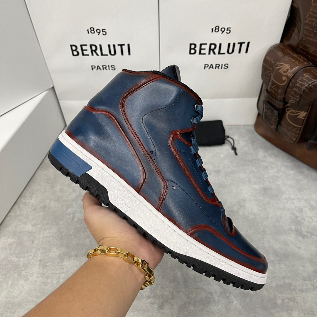 [BERLUTI] 벨루티 플레이오프 하이탑 스니커즈 남성용