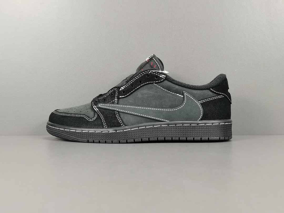 [AIR JORDAN] 트래비스 스캇 x 에어조던1 로우 블랙 팬텀 DM7866-001 남녀공용 (PK공장)