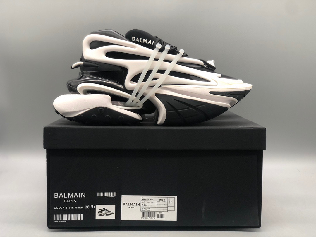 [Balmain] 발망 유니콘 로우탑 스니커즈 블랙 화이트 남녀공용 (OK공장)