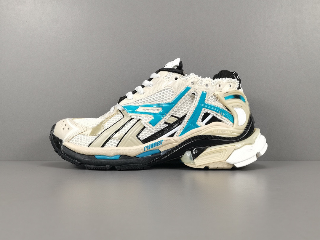 [BALENCIAGA] 발렌시아가 러너 7.0 스니커즈 샴페인 블루 블랙 남녀공용 (OK공장)