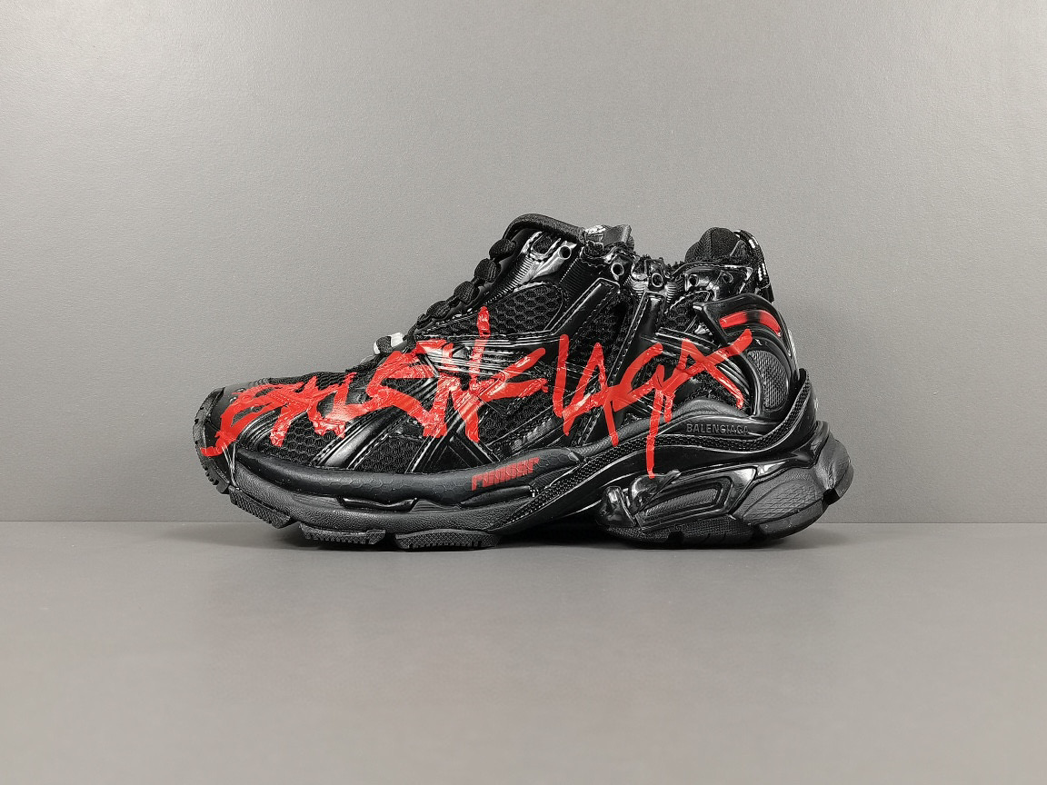 [BALENCIAGA] 발렌시아가 러너 7.0 스니커즈 그래피티 블랙 남녀공용 (OK공장)