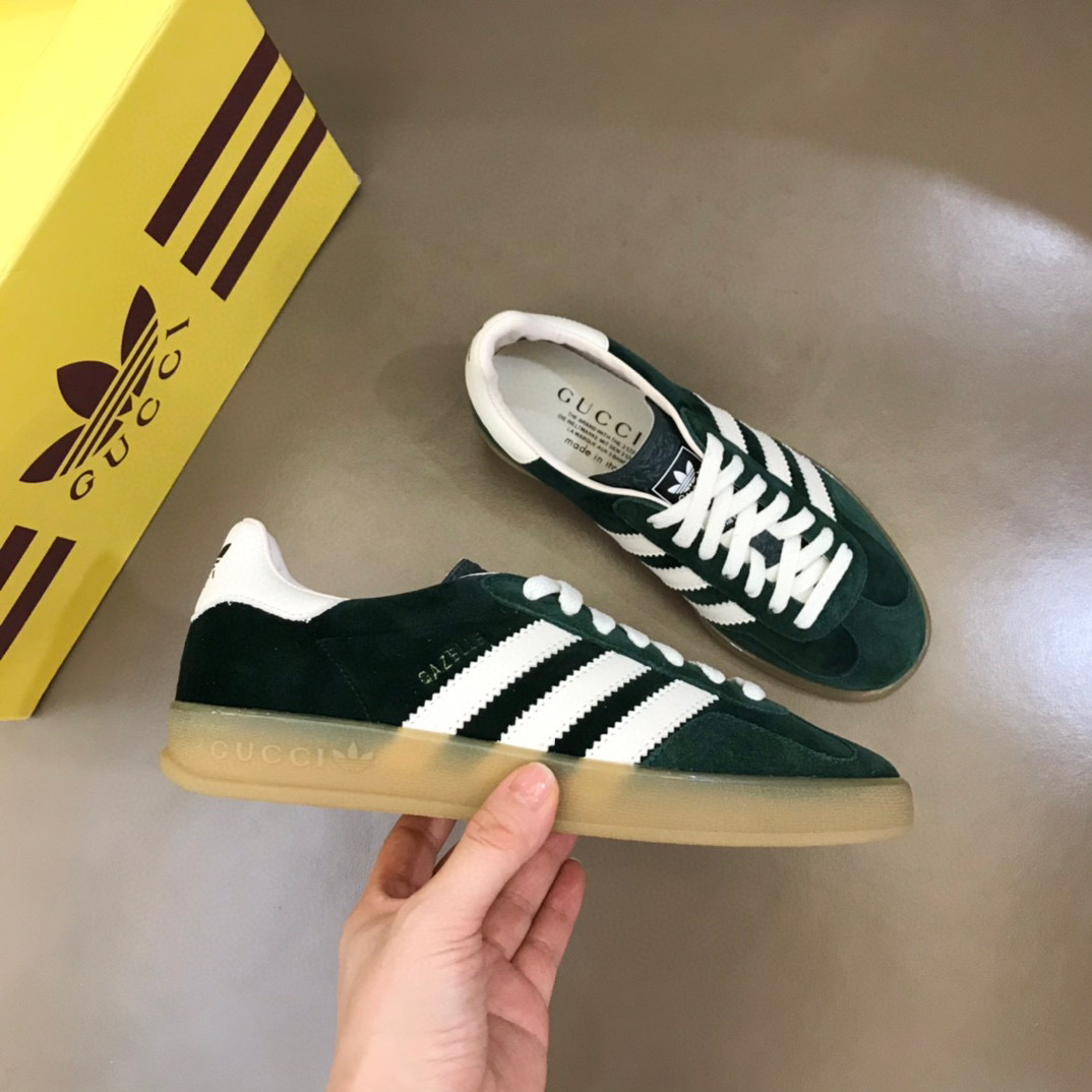 [GUCCI] 구찌 x 아디다스 스웨이드 가젤 스니커즈 남녀공용