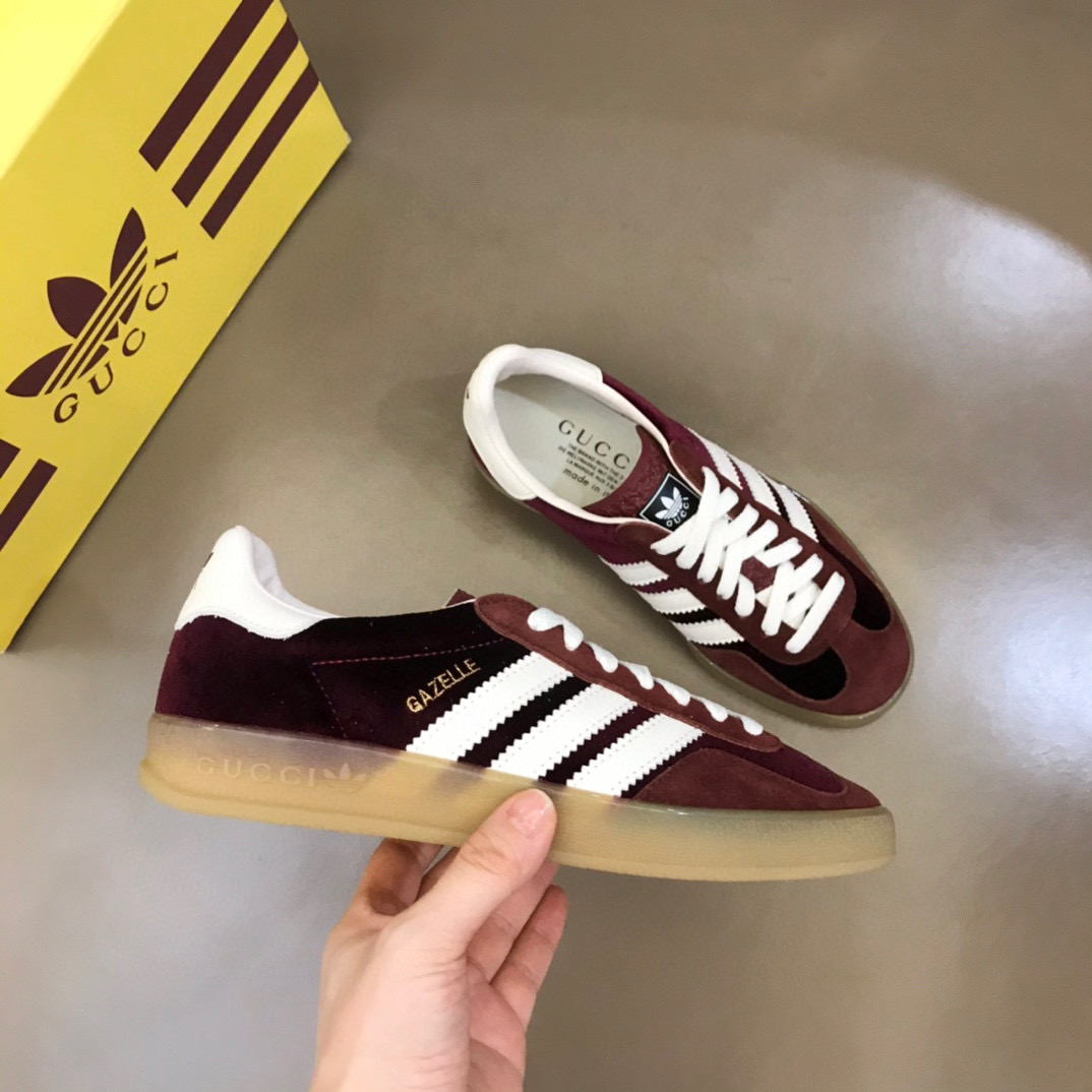 [GUCCI] 구찌 x 아디다스 스웨이드 가젤 스니커즈 남녀공용
