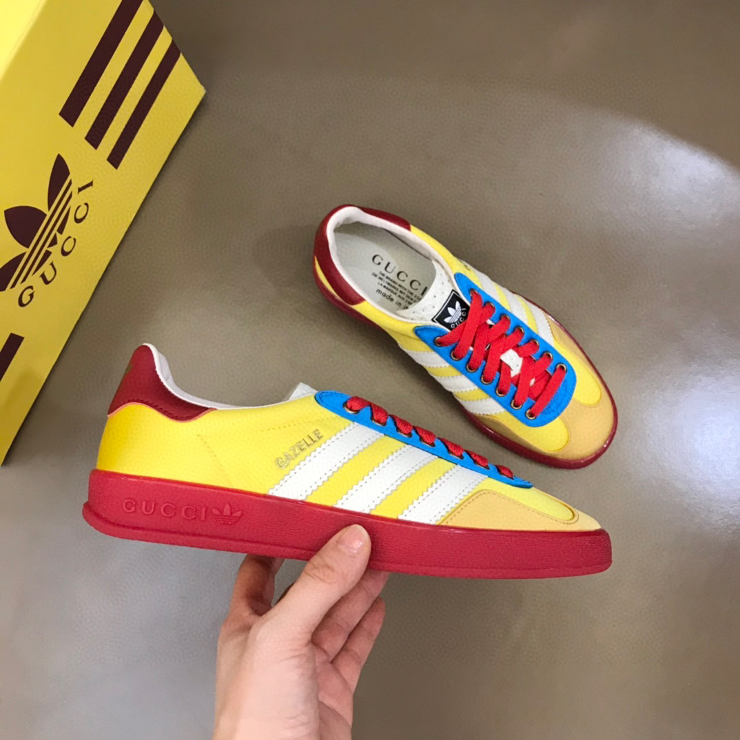 [GUCCI] 구찌 x 아디다스 스웨이드 가젤 스니커즈 남녀공용