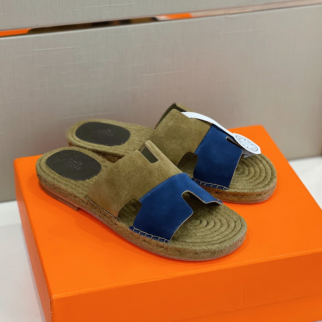 [HERMES] 에르메스 안티구아 에스파드류 샌들 남성용