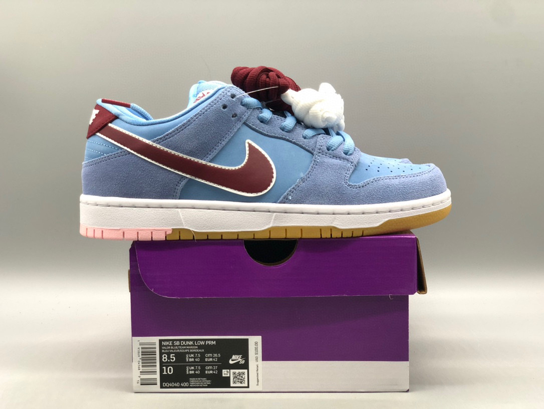 [NIKE] 나이키 덩크 로우 프리미엄 베일러 블루 앤 팀 마룬 DQ4040-400 남녀공용