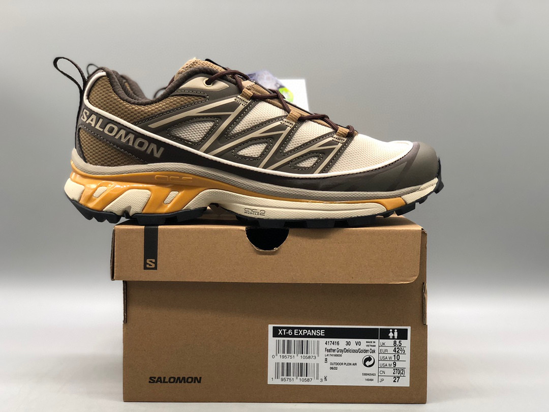 [SALOMON] 살로몬 XT-6 익스펜스 브라운 베이지 블랙 417416 남녀공용