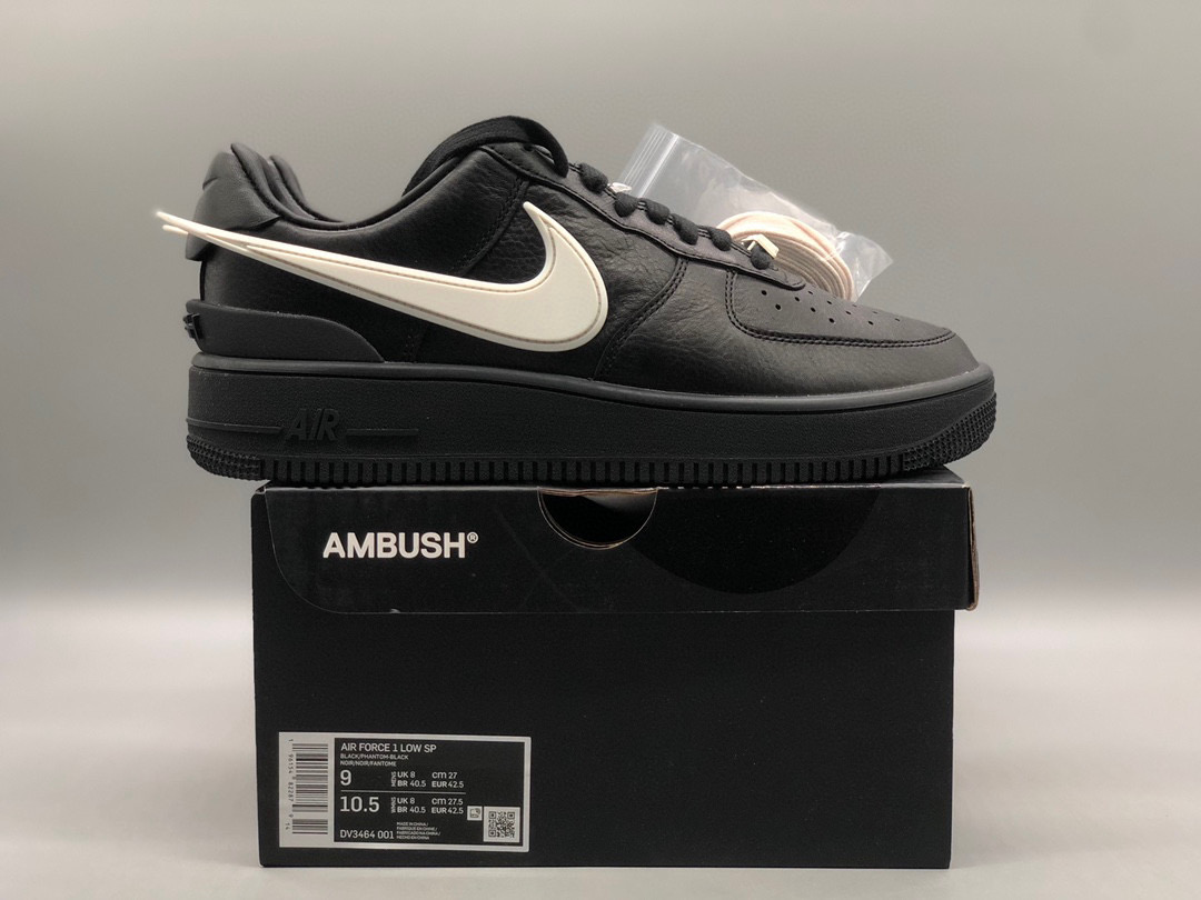 [NIKE] 엠부쉬 x 나이키 에어포스1 로우 블랙 DV3464-001 남녀공용 (PK공장)