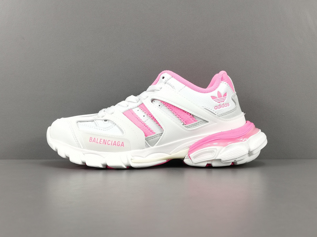 [BALENCIAGA] 아디다스 X 발렌시아가 트랙 트레이너 화이트 핑크 여성용