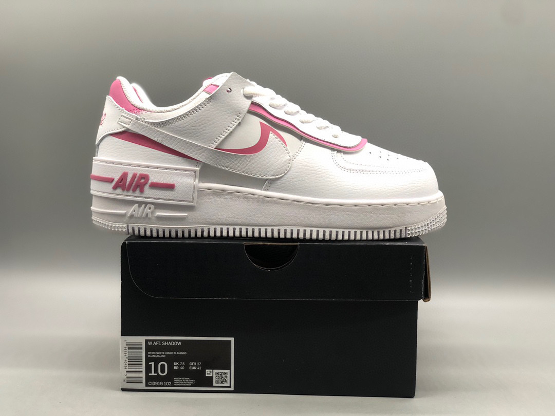 [NIKE] 나이키 에어포스1 쉐도우 우먼스 화이트 핑크 CI0919-102 남녀공용
