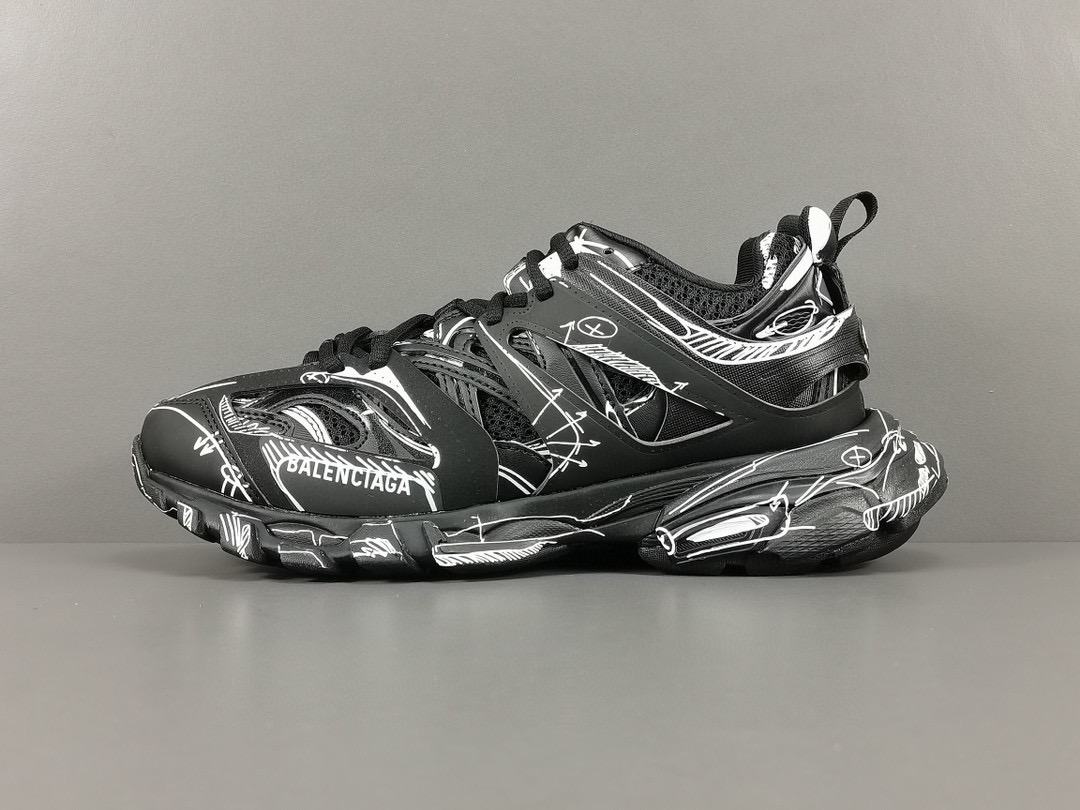 [BALENCIAGA] 발렌시아가 트랙 트레이너 블랙 화이트 남녀공용