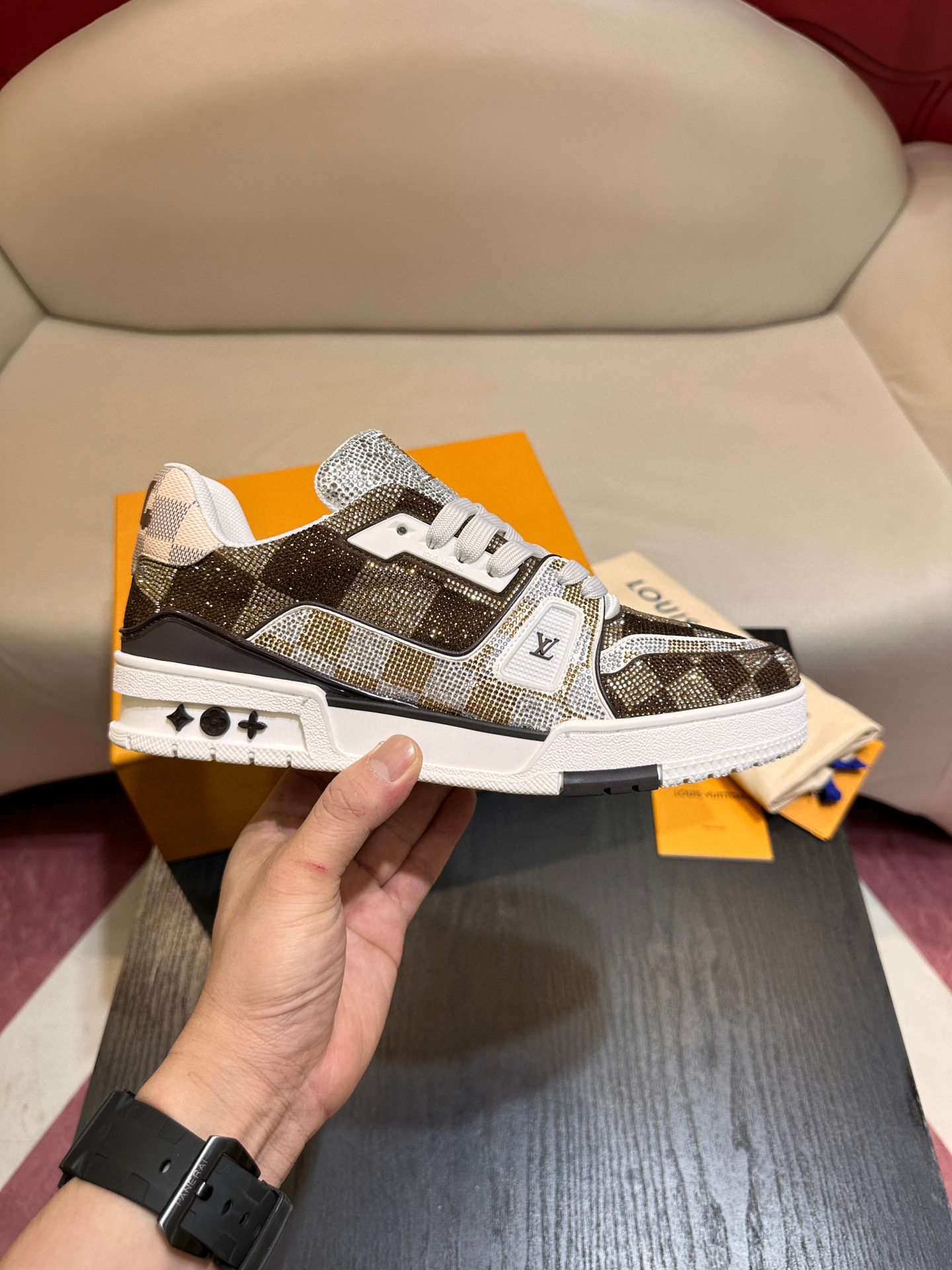 [LOUIS VUITTON] 루이비통 LV 트레이너 버질아블로 스니커즈 남성용