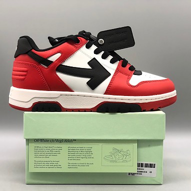 [OFF-WHITE] 오프화이트 아웃 오브 오피스 레더 스니커즈 남녀공용