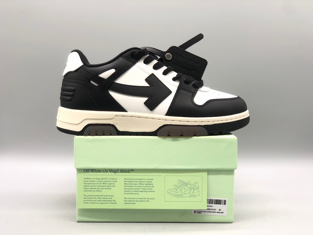 [OFF-WHITE] 오프화이트 아웃 오브 오피스 레더 스니커즈 남녀공용