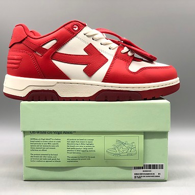 [OFF-WHITE] 오프화이트 아웃 오브 오피스 레더 스니커즈 남녀공용