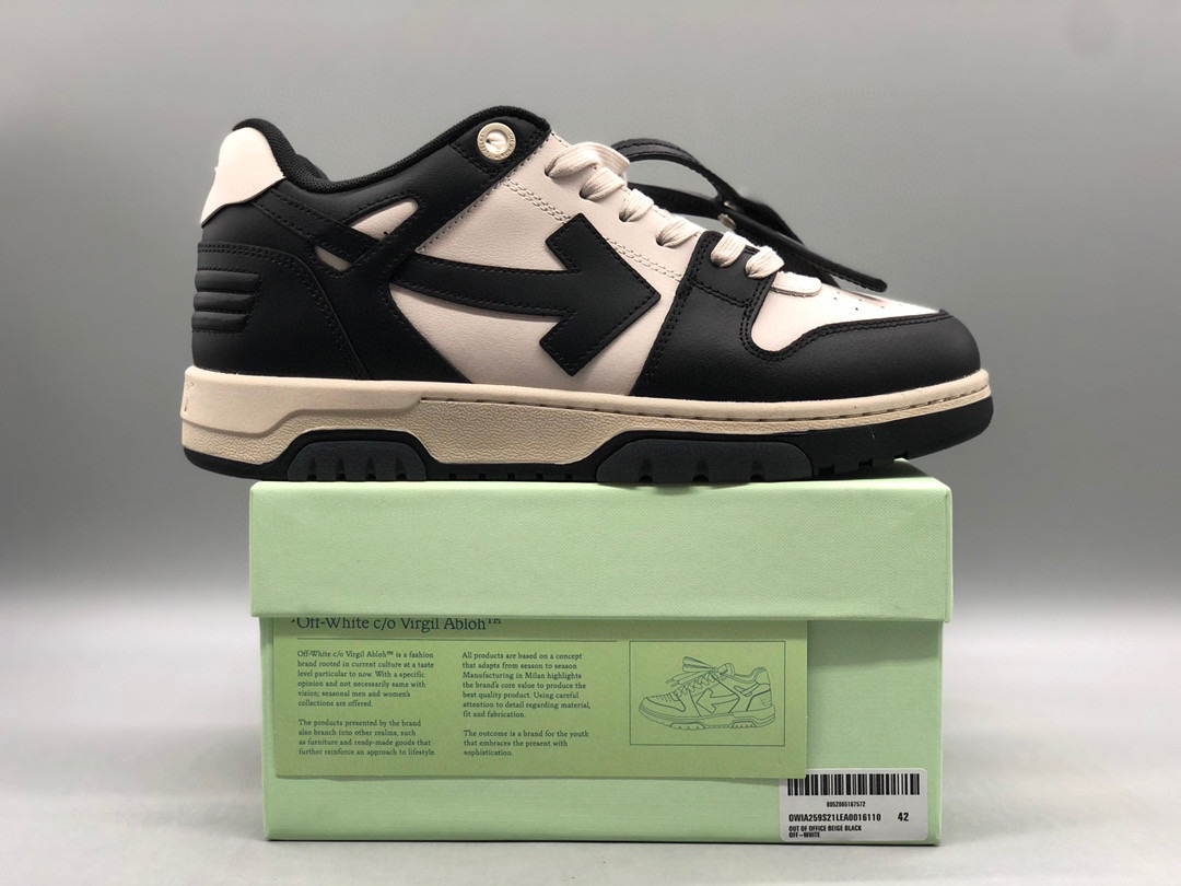 [OFF-WHITE] 오프화이트 아웃 오브 오피스 레더 스니커즈 남녀공용