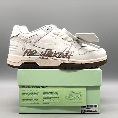 [OFF-WHITE] 오프화이트 아웃 오브 오피스 레더 스니커즈 남녀공용