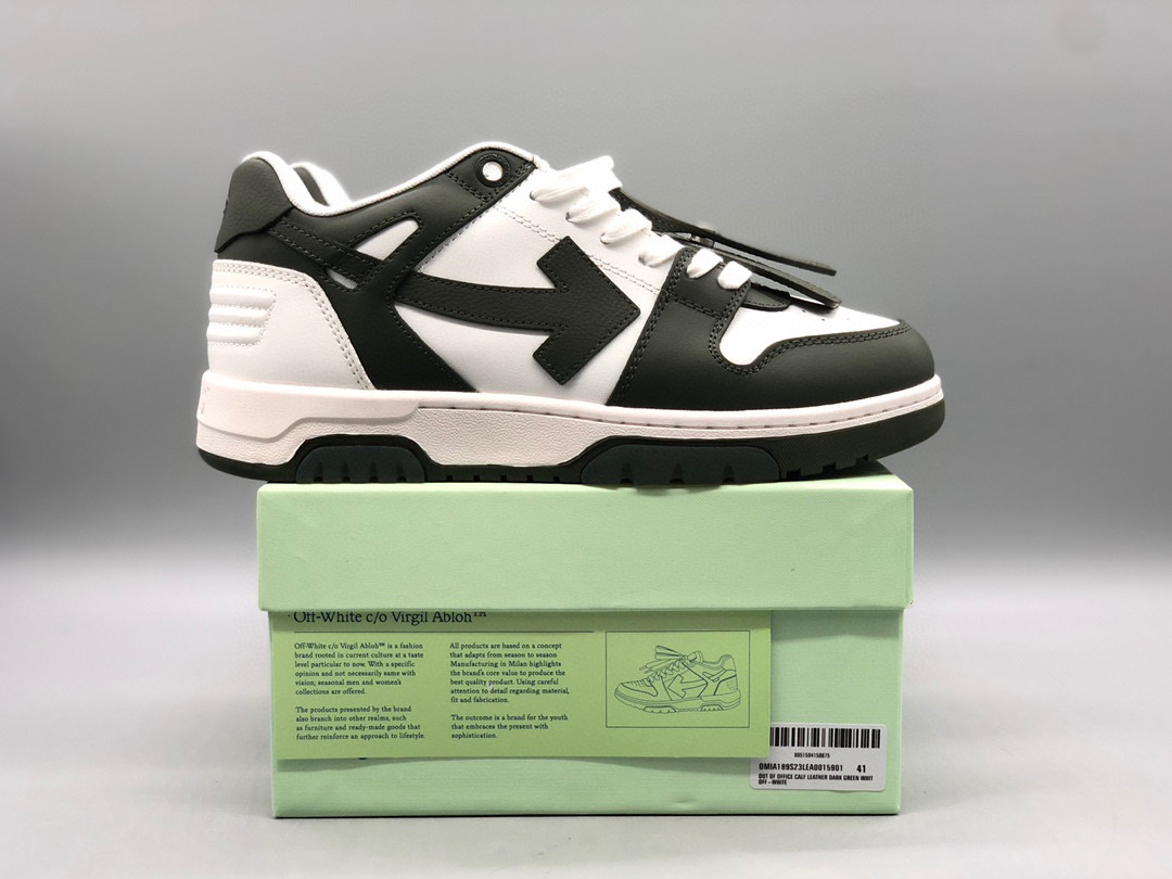 [OFF-WHITE] 오프화이트 아웃 오브 오피스 레더 스니커즈 남녀공용