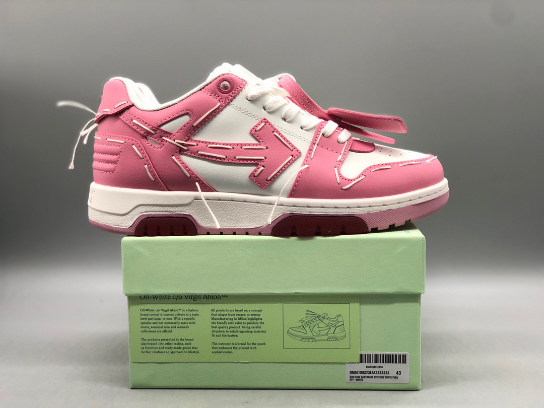 [OFF-WHITE] 오프화이트 아웃 오브 오피스 레더 스니커즈 남녀공용