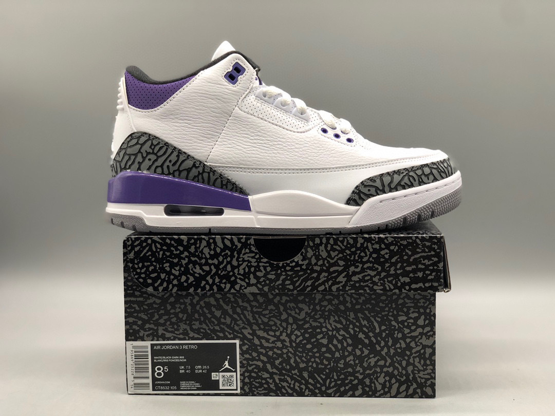 [AIR JORDAN] 에어조던3 다크 아이리스 CT8532-105 남녀공용 (LW공장)