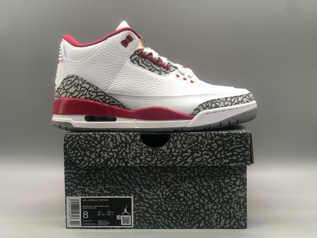[AIR JORDAN] 에어조던3 레트로 카디널 레드 CT8532-126 남성용 (LW공장)