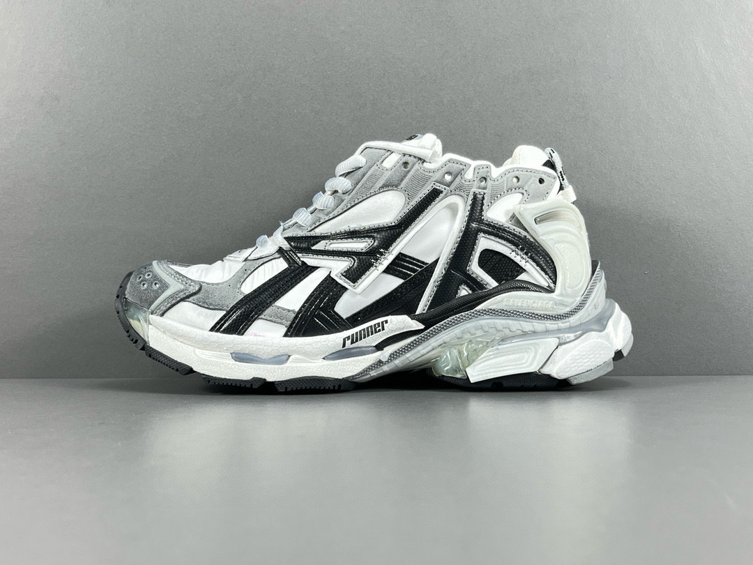 [BALENCIAGA] 발렌시아가 러너 7.0 스니커즈 블랙 화이트 메쉬 남녀공용 (OK공장)