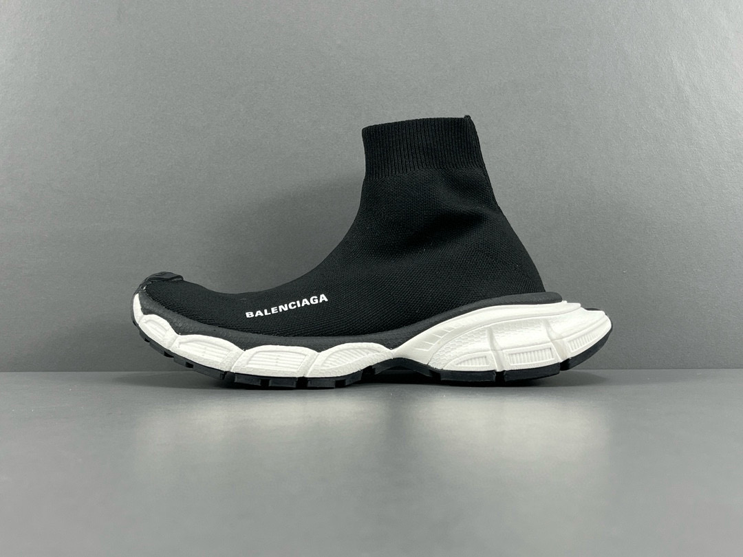 [BALENCIAGA] 발렌시아가 스피드러너 3XL SOCK 재생 니트 블랙 화이트 남녀공용 (ZH공장)