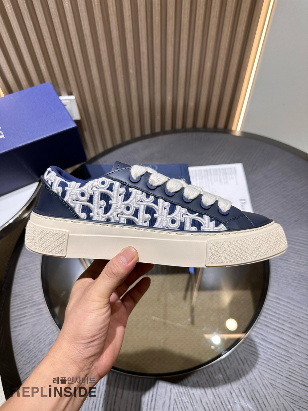 [DIOR] 디올 B33 오블리크 스니커즈 남성용