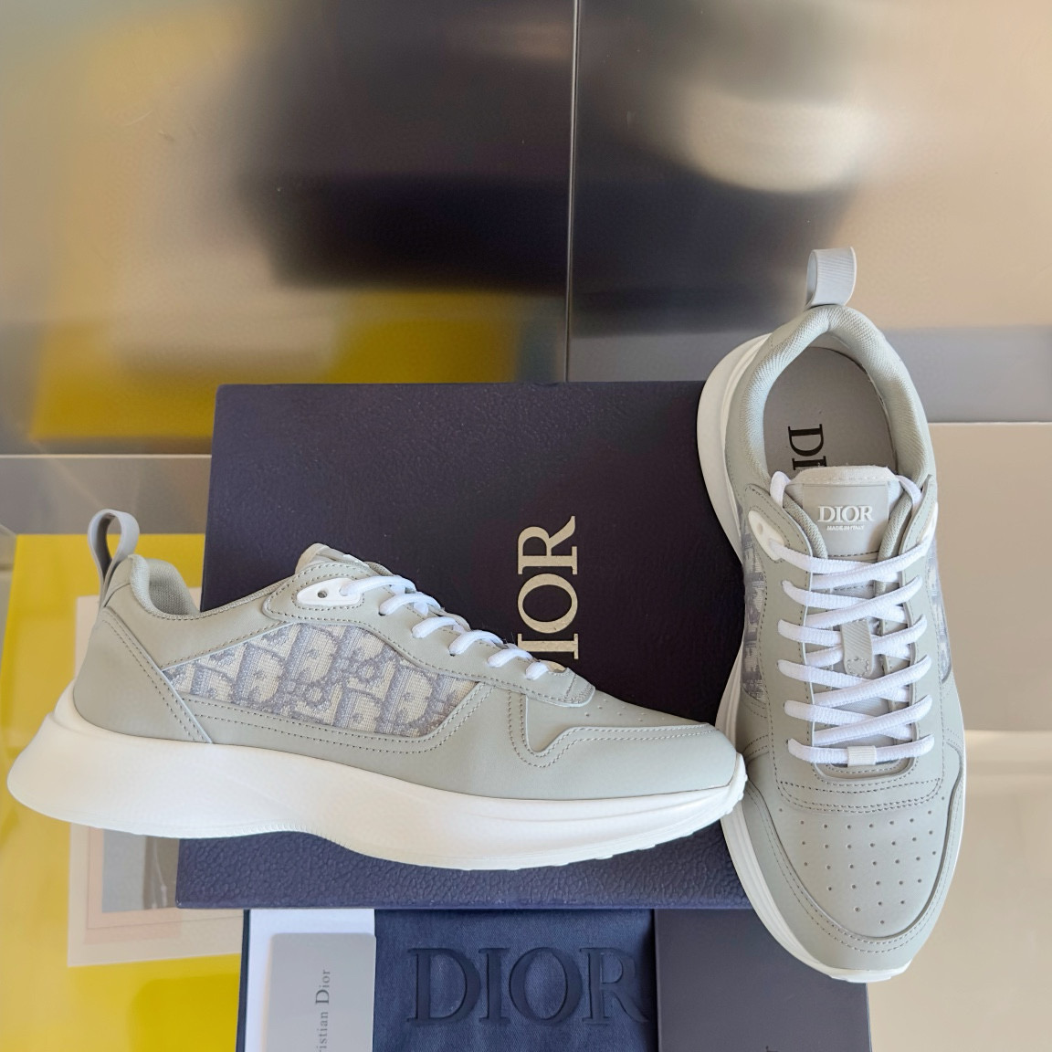 [DIOR] 디올 B25 러너 오블리크 로우 스니커즈 남성용