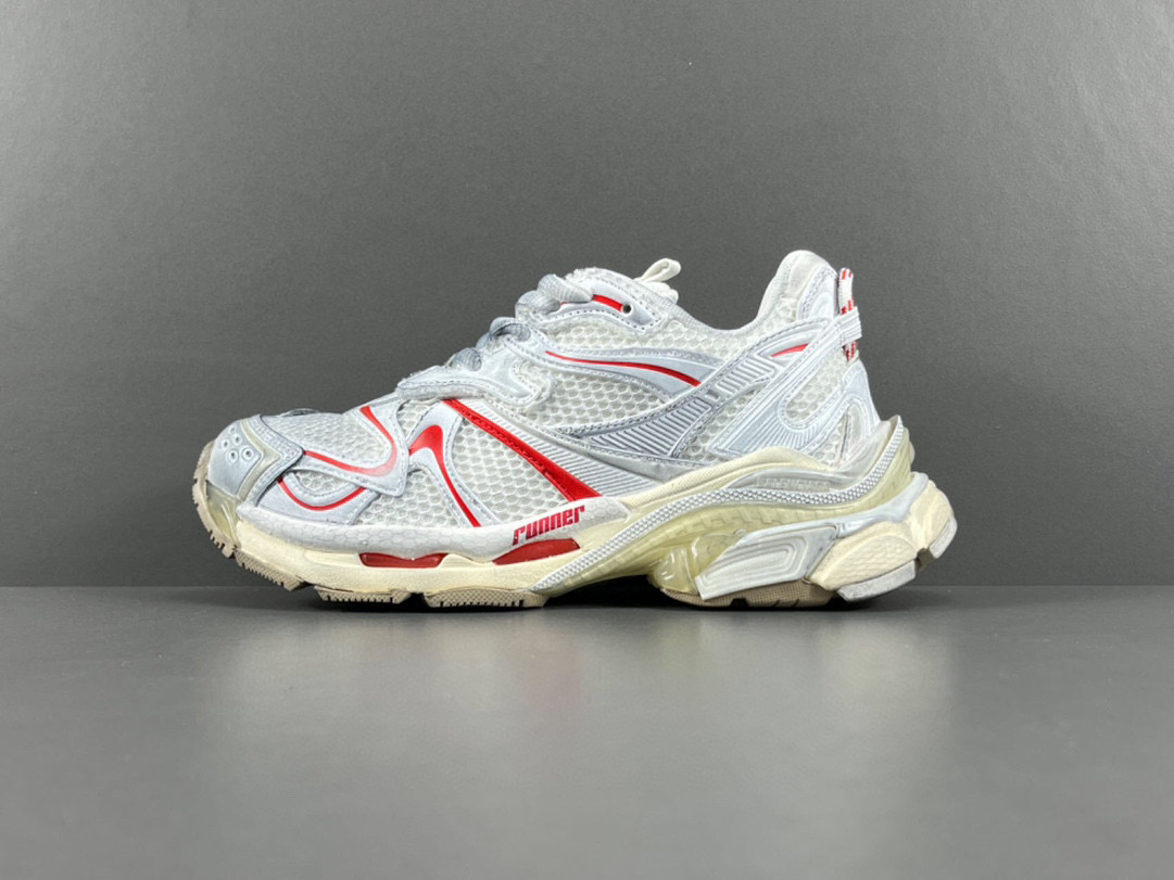 [BALENCIAGA] 발렌시아가 러너 7.0 스니커즈 화이트 베이지 레드 남녀공용 (OK공장)