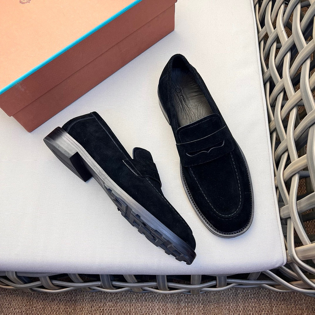 [Loro Piana] 로로피아나 TRAVIS 레더 로퍼 남성용