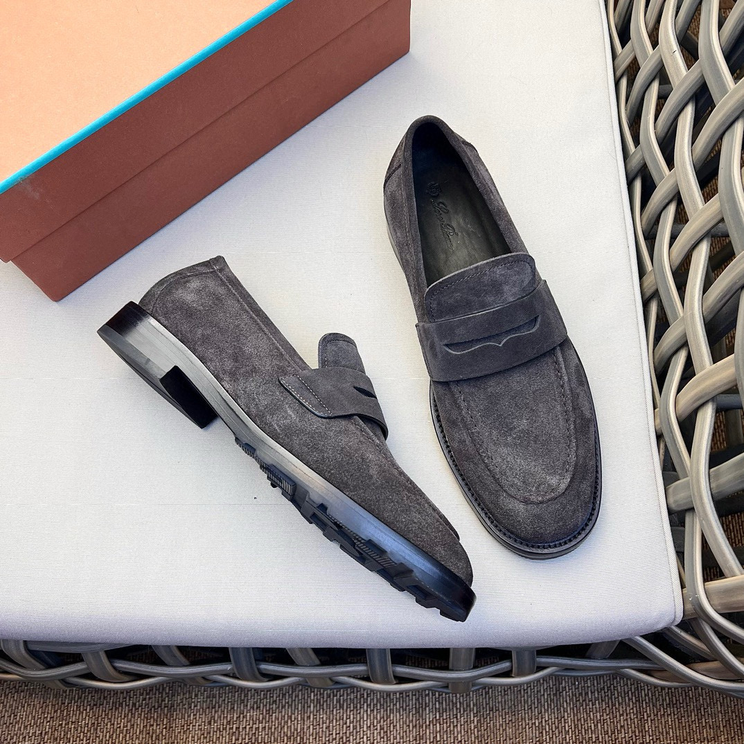 [Loro Piana] 로로피아나 TRAVIS 레더 로퍼 남성용