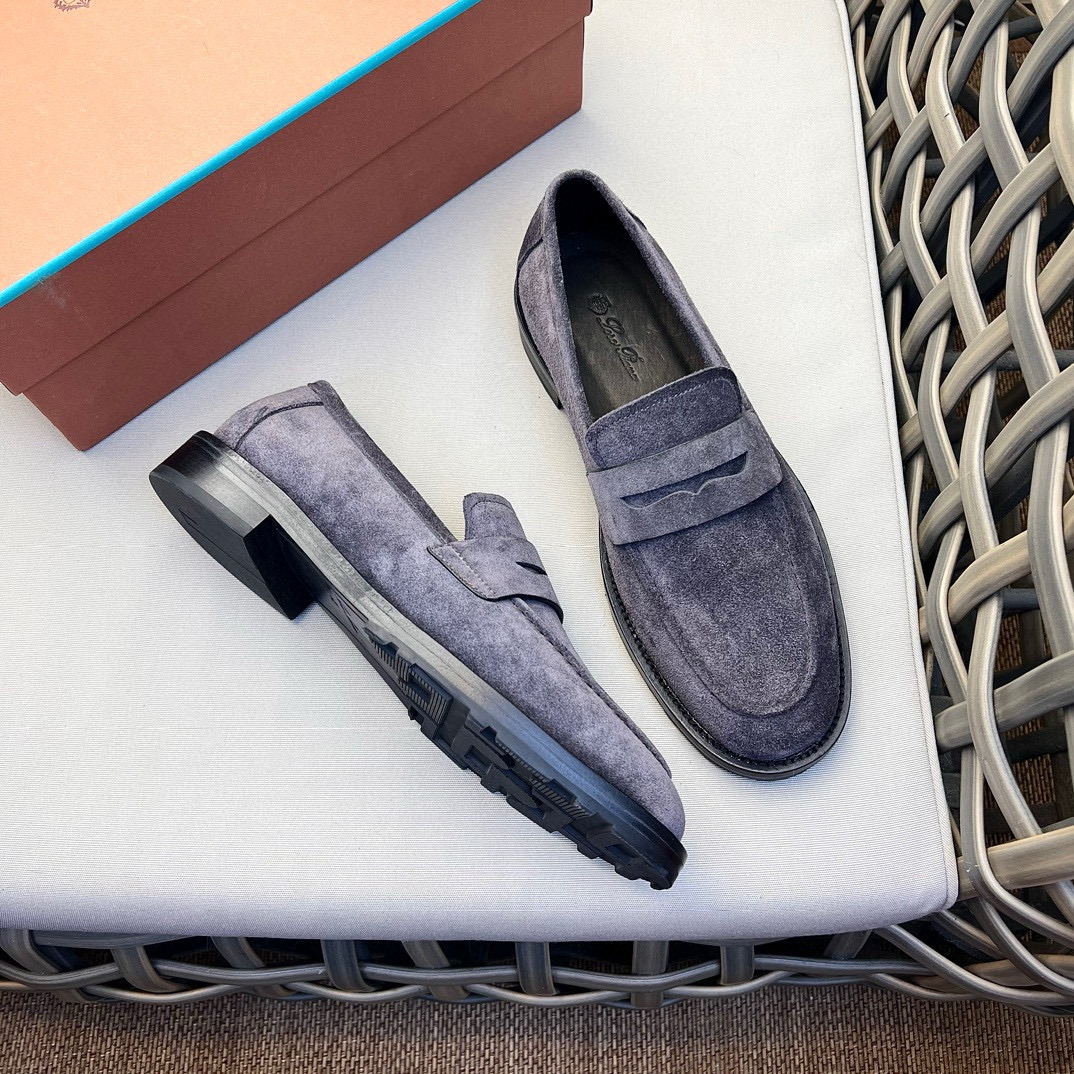 [Loro Piana] 로로피아나 TRAVIS 레더 로퍼 남성용