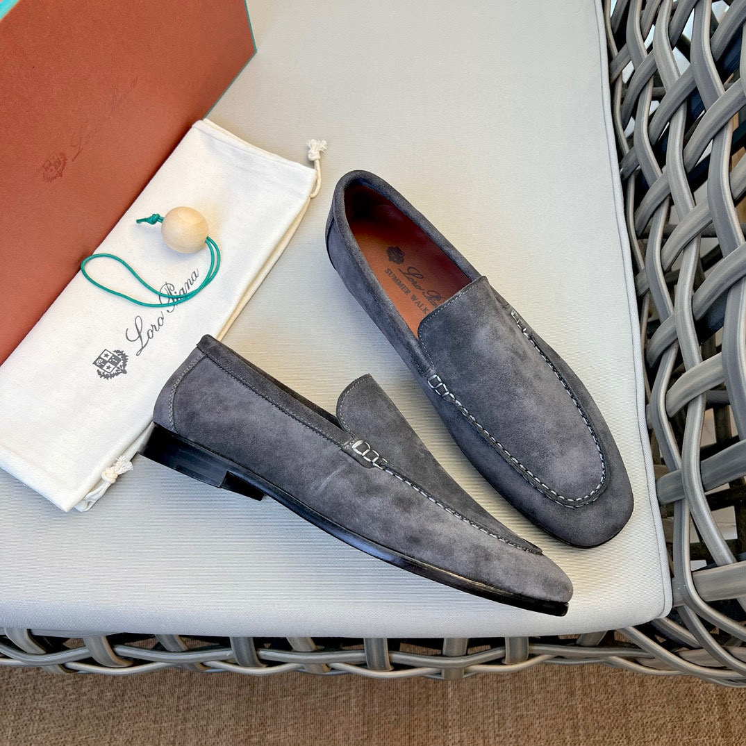 [Loro Piana] 로로피아나 레더 로퍼 남성용