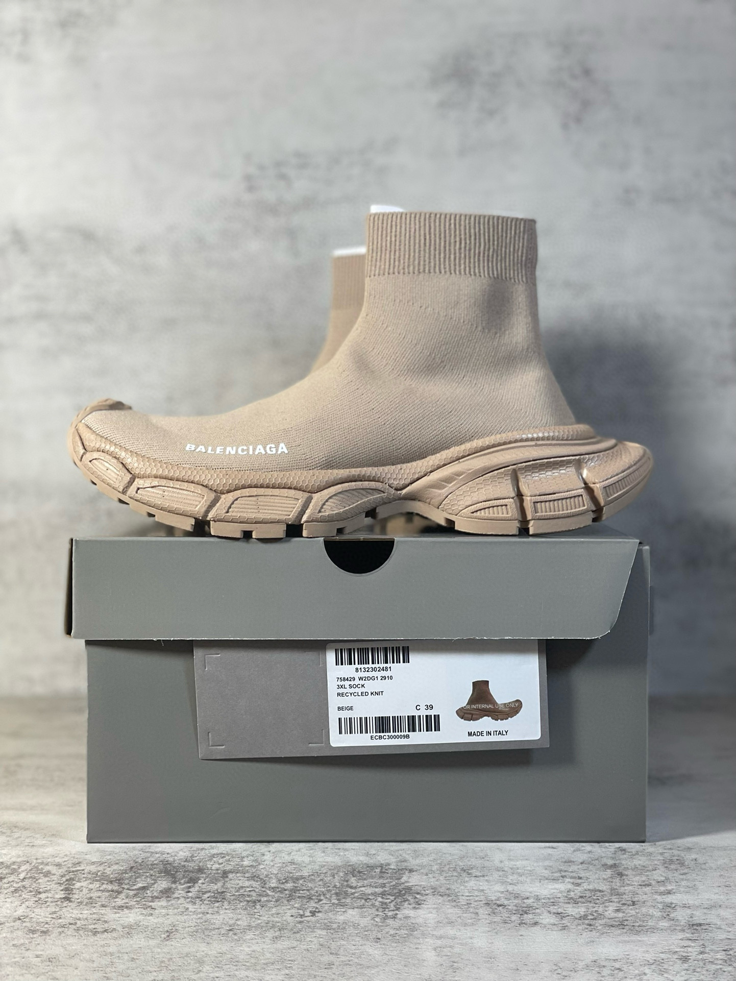 [BALENCIAGA] 발렌시아가 스피드러너 3XL SOCK 재생 니트 배이지 남녀공용 (OK공장)