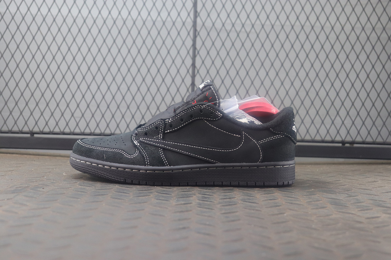 [AIR JORDAN] 트래비스 스캇 x 에어조던1 로우 블랙 팬텀 DM7866-001 남녀공용 (LJR공장)