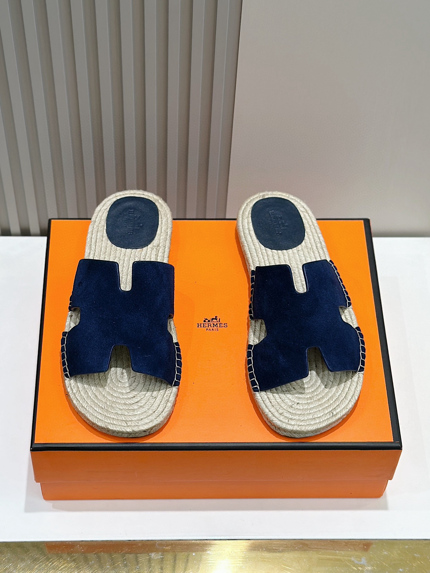 [HERMES] 에르메스 안티구아 에스파드류 샌들 남성용