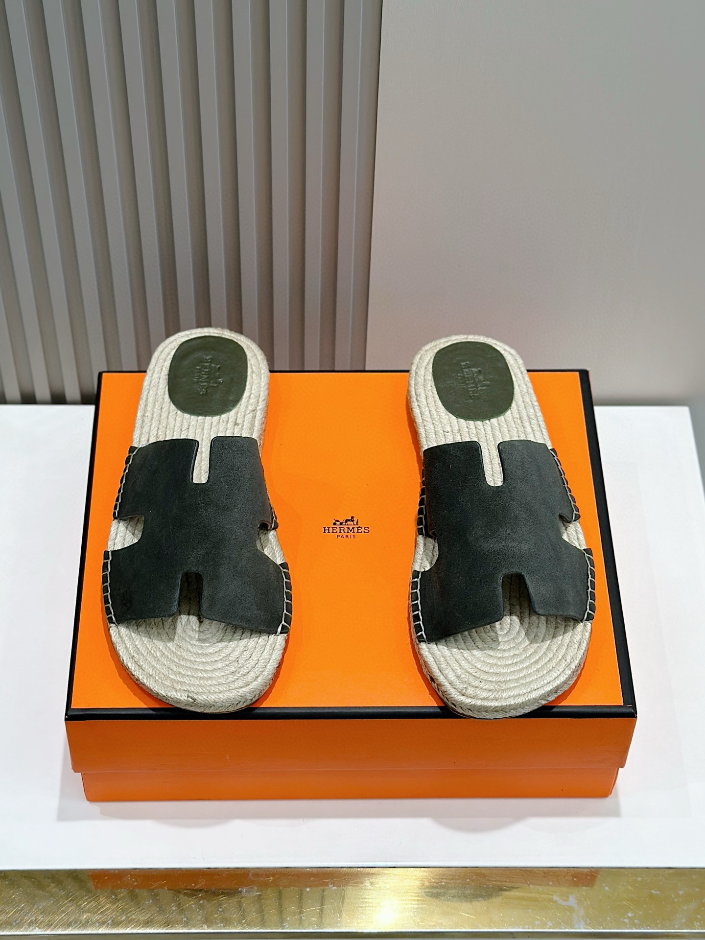 [HERMES] 에르메스 안티구아 에스파드류 샌들 남성용