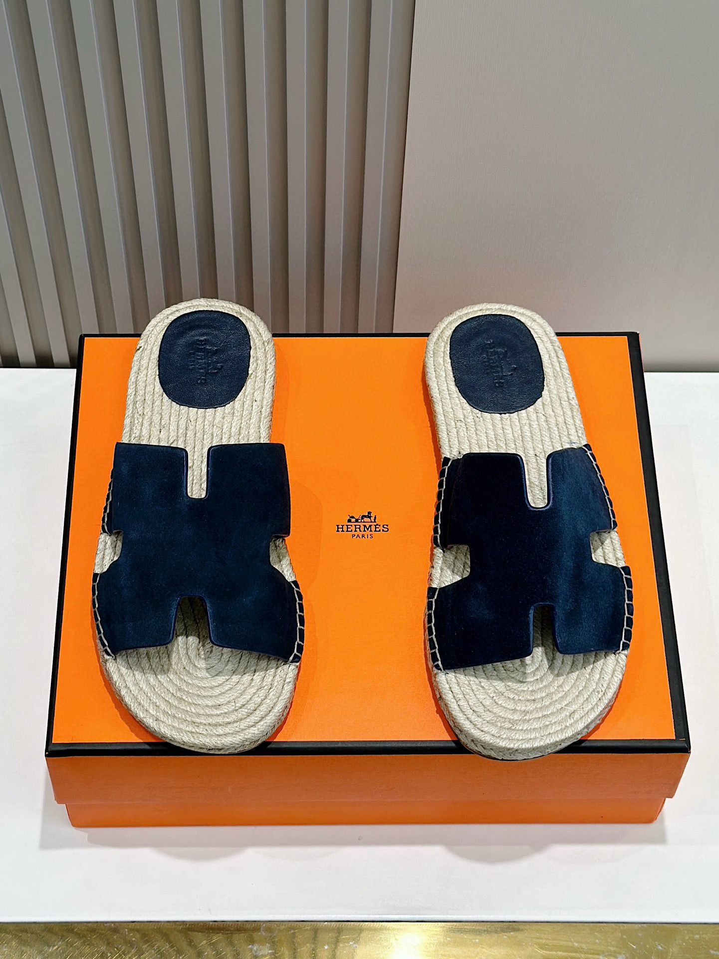 [HERMES] 에르메스 안티구아 에스파드류 샌들 남성용